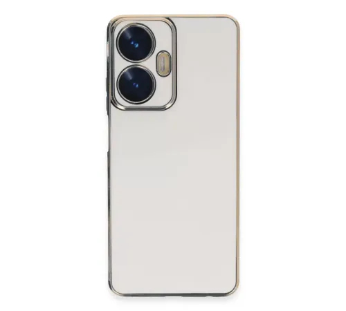 Realme C55 Kılıf Volet Silikon - Beyaz