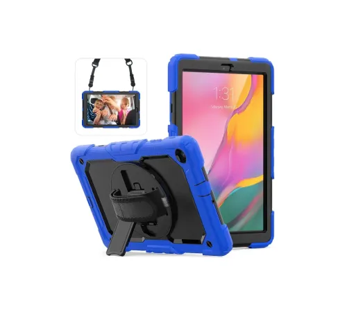 Samsung Galaxy T510 Tab A 10.1 Kılıf Pars Tablet Kapak - Mavi