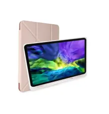 Apple iPad Pro 12.9 (2021) Kılıf Kalemlikli Mars Tablet Kılıfı - Rose Gold