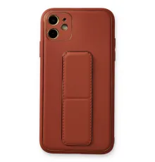 Apple iPhone 12 Kılıf Coco Deri Standlı Kapak - Fuşya