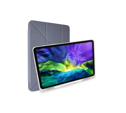 Samsung Galaxy P610 Tab S6 Lite 10.4 Kılıf Kalemlikli Mars Tablet Kılıfı - Lavender