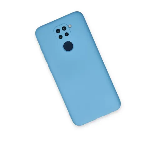 Xiaomi Redmi Note 9 Kılıf Nano içi Kadife Silikon - Mavi