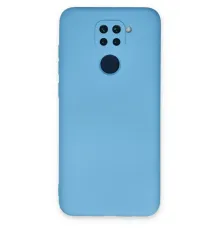 Xiaomi Redmi Note 9 Kılıf Nano içi Kadife Silikon - Mavi