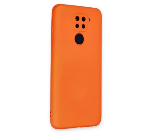 Xiaomi Redmi Note 9 Kılıf Nano içi Kadife Silikon - Turuncu