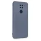 Xiaomi Redmi Note 9 Kılıf Nano içi Kadife Silikon - Gri