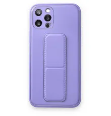 Apple iPhone 12 Pro Kılıf Coco Deri Standlı Kapak - Koyu Lila