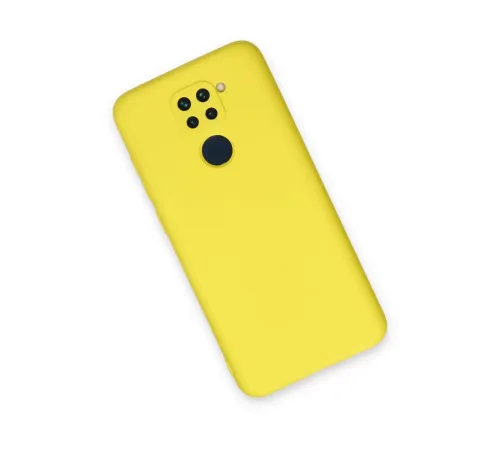 Xiaomi Redmi Note 9 Kılıf Nano içi Kadife Silikon - Sarı
