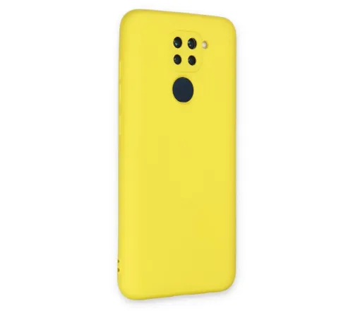 Xiaomi Redmi Note 9 Kılıf Nano içi Kadife Silikon - Sarı