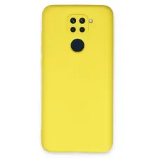 Xiaomi Redmi Note 9 Kılıf Nano içi Kadife Silikon - Sarı