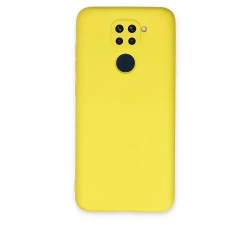 Xiaomi Redmi Note 9 Kılıf Nano içi Kadife Silikon - Sarı