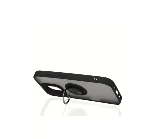 Apple iPhone 16 Pro Max Kılıf Montreal Yüzüklü Silikon Kapak - Kırmızı
