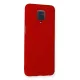 Xiaomi Redmi Note 9 Pro Kılıf Nano içi Kadife Silikon - Kırmızı