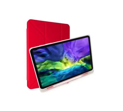 Samsung Galaxy X200 Tab A8 10.5 Kılıf Kalemlikli Mars Tablet Kılıfı - Kırmızı