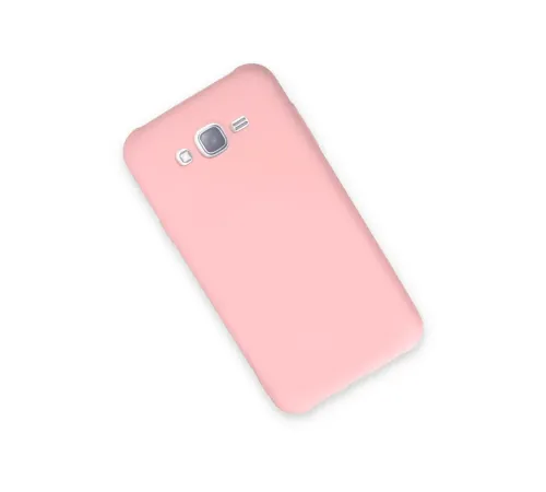 Samsung Galaxy J7 Kılıf Nano içi Kadife Silikon - Pudra