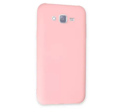 Samsung Galaxy J7 Kılıf Nano içi Kadife Silikon - Pudra