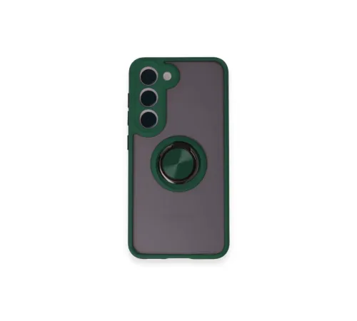 Samsung Galaxy M15 Kılıf Montreal Yüzüklü Silikon Kapak - Yeşil
