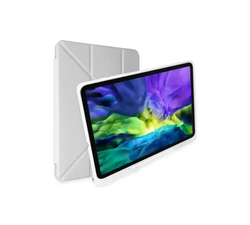 Samsung Galaxy X200 Tab A8 10.5 Kılıf Kalemlikli Mars Tablet Kılıfı - Gri