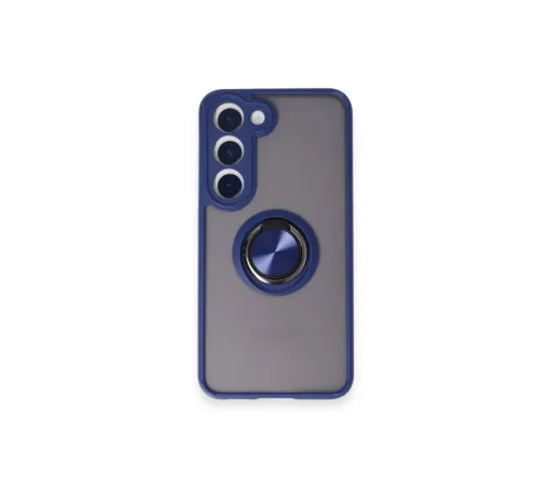 Samsung Galaxy M15 Kılıf Montreal Yüzüklü Silikon Kapak - Lacivert