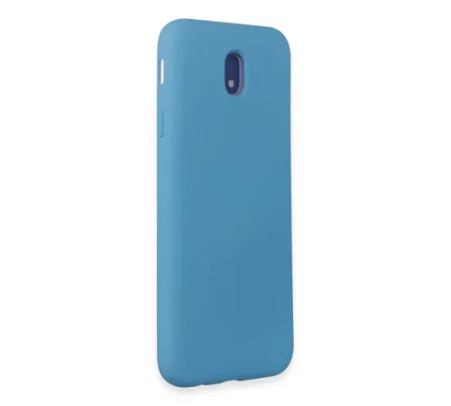Samsung Galaxy J7 Pro / J730 Kılıf Nano içi Kadife Silikon - Mavi