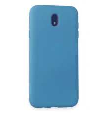 Samsung Galaxy J7 Pro / J730 Kılıf Nano içi Kadife Silikon - Mavi