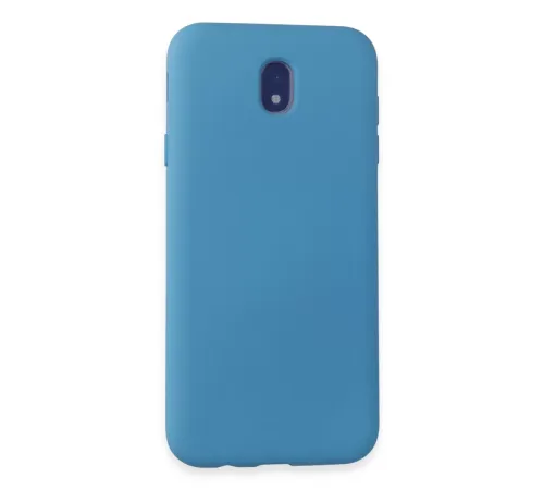 Samsung Galaxy J7 Pro / J730 Kılıf Nano içi Kadife Silikon - Mavi