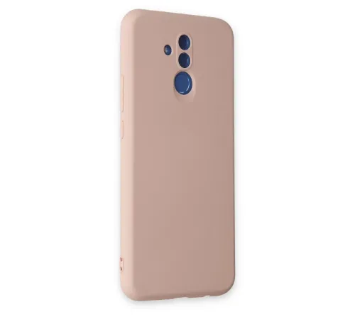 Huawei Mate 20 Lite Kılıf Nano içi Kadife Silikon - Pudra