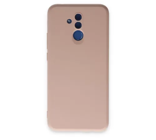 Huawei Mate 20 Lite Kılıf Nano içi Kadife Silikon - Pudra