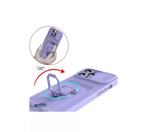 Xiaomi Mİ 11 Lite Kılıf Zuma Kartvizitli Yüzüklü Silikon - Lacivert