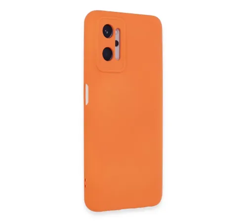 Realme 9i 4G Kılıf Nano içi Kadife Silikon - Turuncu