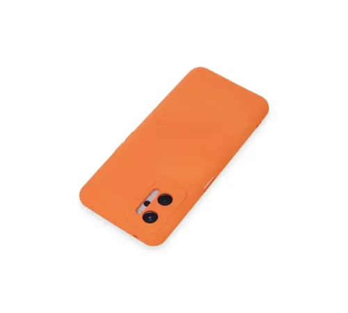 Realme 9i 4G Kılıf Nano içi Kadife Silikon - Turuncu