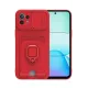 Xiaomi Mİ 11 Lite Kılıf Zuma Kartvizitli Yüzüklü Silikon - Kırmızı