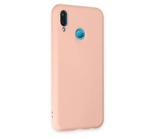 Huawei P20 Lite Kılıf Nano içi Kadife Silikon - Pudra