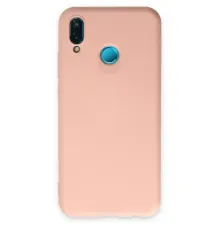 Huawei P20 Lite Kılıf Nano içi Kadife Silikon - Pudra