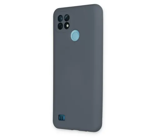 Realme C21 Kılıf Nano içi Kadife Silikon - Gri