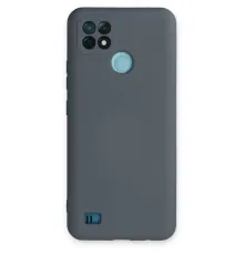Realme C21 Kılıf Nano içi Kadife Silikon - Gri
