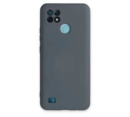 Realme C21 Kılıf Nano içi Kadife Silikon - Gri