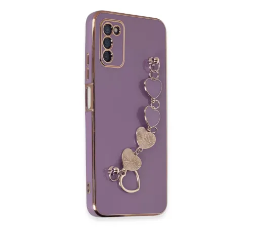Samsung Galaxy A03S Kılıf Esila Silikon - Mor