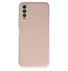 Vivo Y11S Kılıf Nano içi Kadife Silikon - Pudra