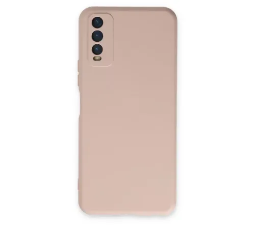 Vivo Y11S Kılıf Nano içi Kadife Silikon - Pudra
