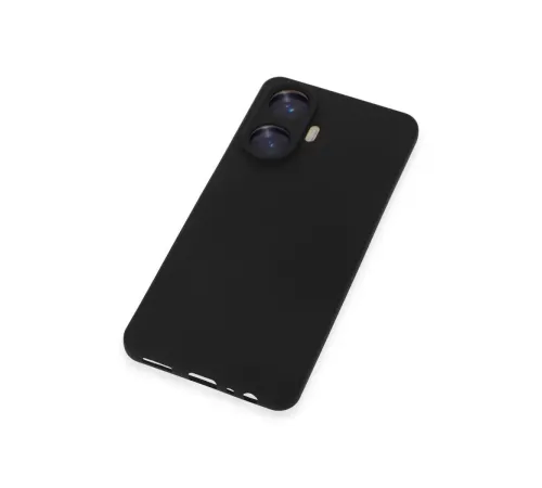 Realme C55 Kılıf Nano içi Kadife Silikon - Siyah