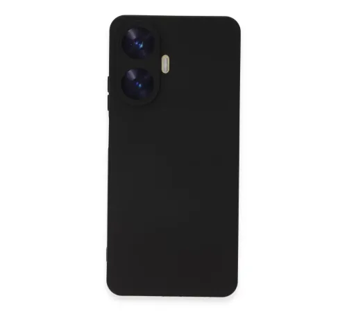 Realme C55 Kılıf Nano içi Kadife Silikon - Siyah