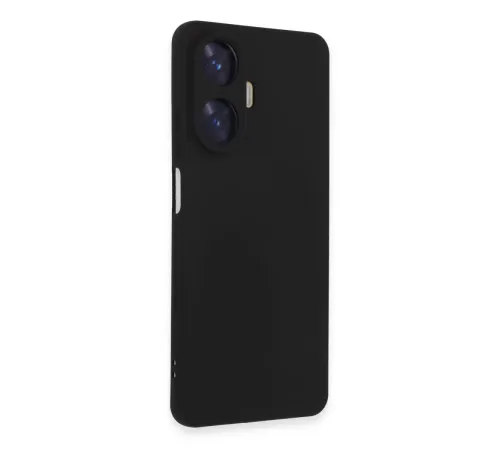 Realme C55 Kılıf Nano içi Kadife Silikon - Siyah