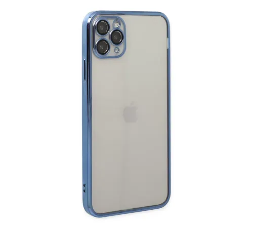 Apple iPhone 11 Pro Kılıf Lensli Silikon - Açık Mavi