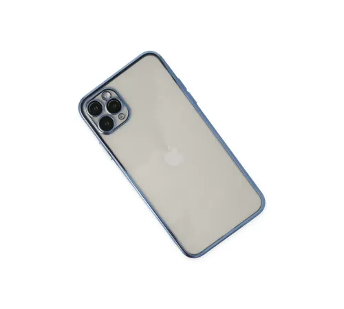 Apple iPhone 11 Pro Kılıf Lensli Silikon - Açık Mavi