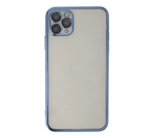 Apple iPhone 11 Pro Kılıf Lensli Silikon - Açık Mavi