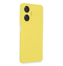 Realme C55 Kılıf Nano içi Kadife Silikon - Sarı