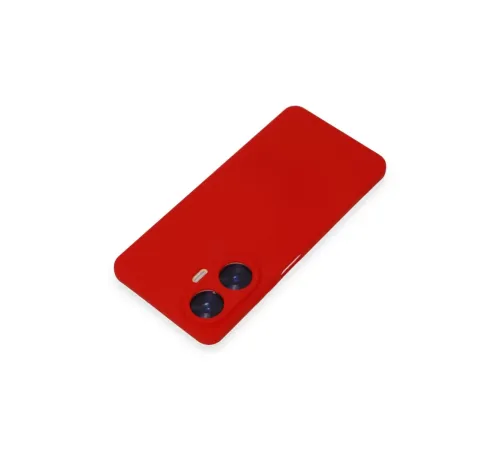 Realme C55 Kılıf Nano içi Kadife Silikon - Kırmızı