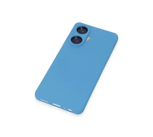 Realme C55 Kılıf Nano içi Kadife Silikon - Mavi