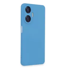 Realme C55 Kılıf Nano içi Kadife Silikon - Mavi