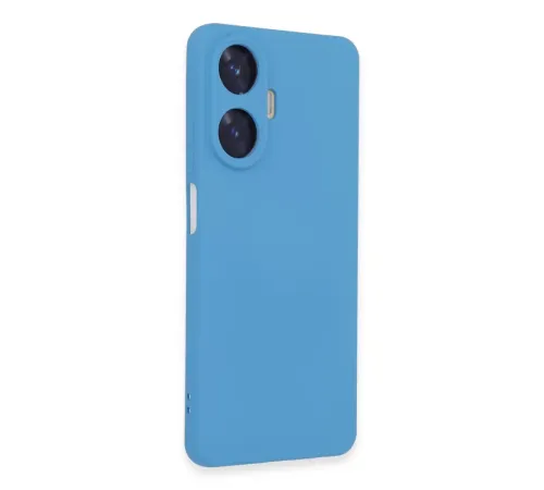 Realme C55 Kılıf Nano içi Kadife Silikon - Mavi